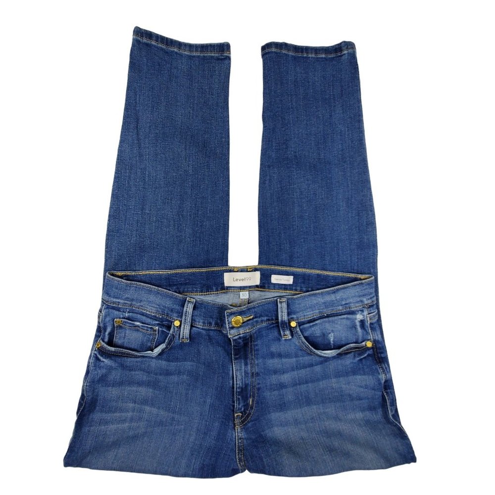 Level99 Womens Jeans sz 30 Sienna Tomboy mid rise med wash denim pants
